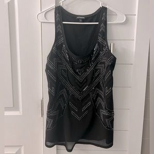 Black Express sequin tank top